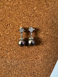 Tahitian Pearl earrings.