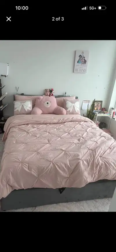 Queen Storage Bed (Grey) + Cooling Mattress, View more