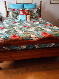 Tommy Bahama Queen size comforter set+ Euro pillows + pillows
