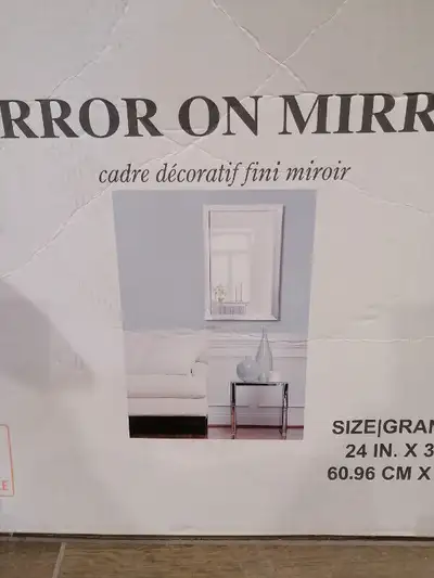 Brand new mirror purchased too long ago to return. Once we did some renovations, it no longer fits t...