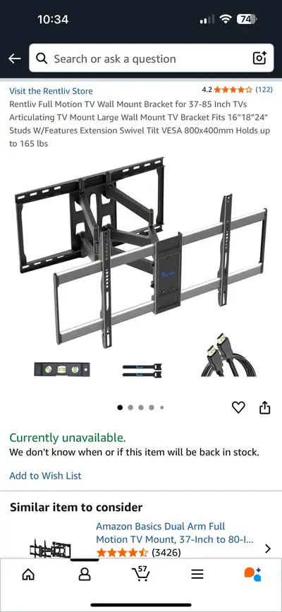 85” TV mount, View more