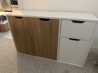 HOMCOM 28” sideboard floor standing storage cabinet 