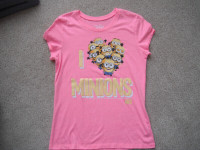 Girls Pink Minions T-Shirt Size 16