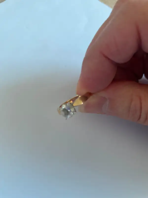 One Carat Moissanite Diamond 10 K Gold Ring62863272563587121
