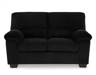 Brand new Ashley black corduroy couch & loveseat! This really is a beautiful, comfortable set Just n...