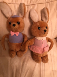Vintage Pair of matching stuffed bunny animals 