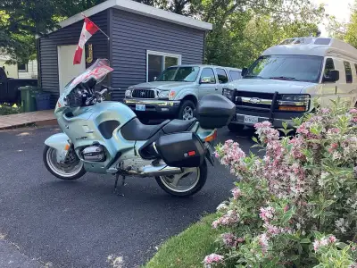 1996 Beemer, colour sage, great cruising bike and very impressive to look at. Safety good until 2026...