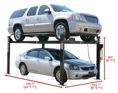 Our 4 Post parking lifts are a great addition to any residential garage. From sports car enthusiasts...