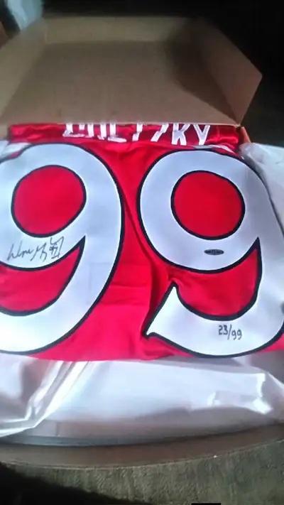 Wayne Gretzky autographed U D COA Nagano Olympic jersey , View more