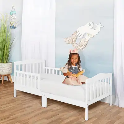 Dream On Me Classic Toddler Bed, White, View more
