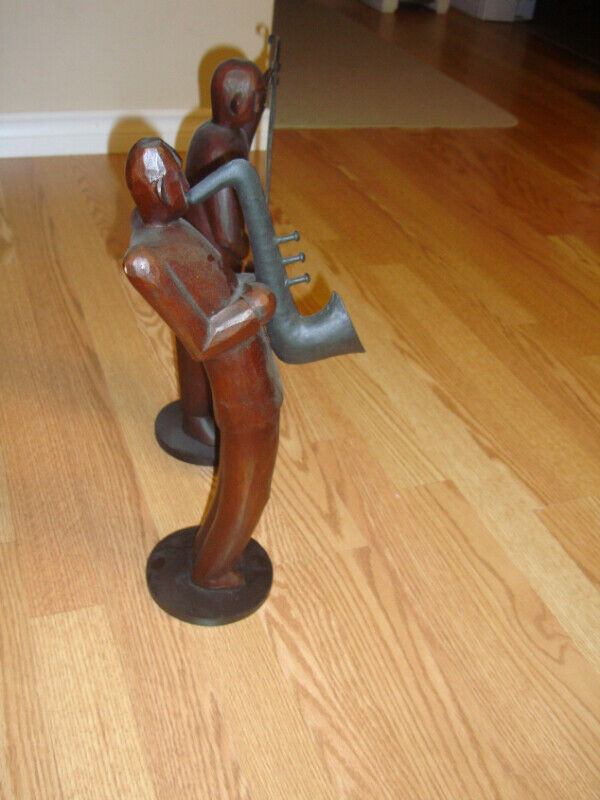 2 New Hand Carved Wood Statues 40 each Arts & Collectibles