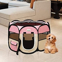 Portable Pet Playpen Easily Foldable w case for Indoor/Outdoor