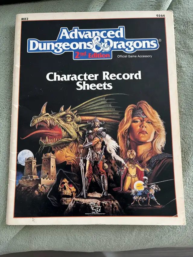 AD&D 2nd Edition Character Sheets Complete64519995445635120