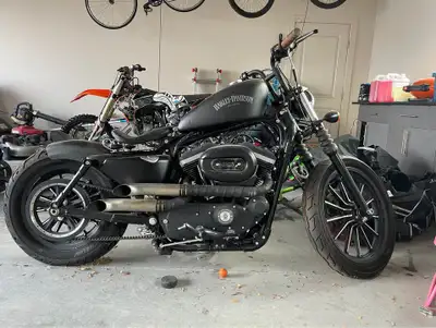 Custom Iron 883. First/second year owning, put on 1000km. Subsequent years maybe ridden once a year....