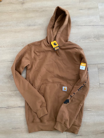New Men's Carhartt Midweight Sleeve Logo Hooded Sweatshirt - XS, View more