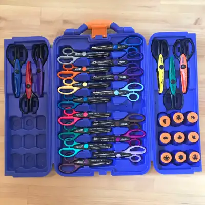 Fiskars Decorative Scissors in Stow and Carry Case, View more