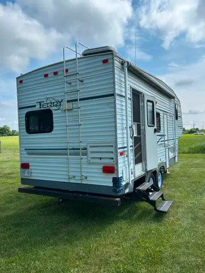 New tires last year Awning replaced 2 years ago Lots of storage inside and out Private bedroom Walk...