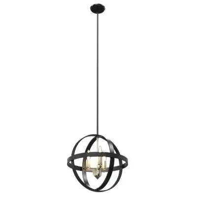 Stunning DVI Compass Pendant 3-Light Ceiling Light, 16.25 x 16.25", Graphite Grey and Satin Nickel,...