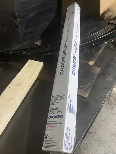 Garage door rail and chain extension , View more