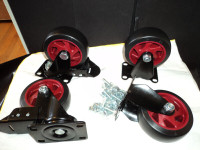 4 x 1 1/2" Castors with Mounting Hardware