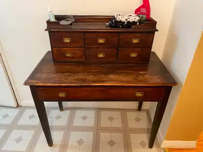 Antique/Vintage Wood Secretary Desk with Drawers — $125 OBO, View more