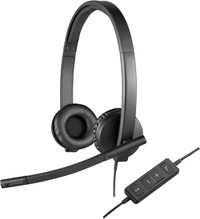 Logitech H570e Wired Headset, Stereo Headphones with Noise-Canc