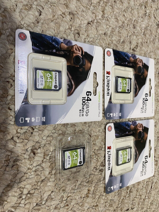 4 new in box 64-GB sdcards for $30 total  dans Appareils photo et caméras  à Ville de Montréal - Image 3