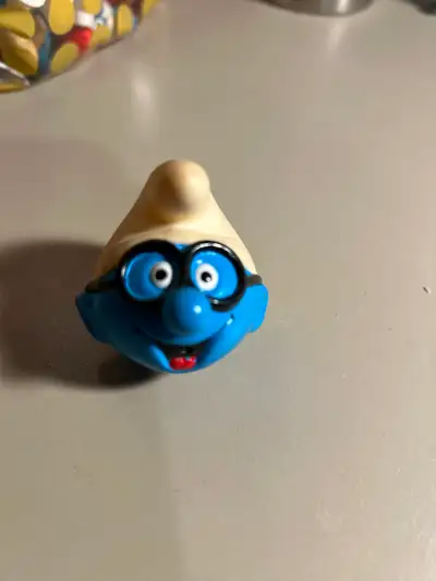 Smurfs - Vintage 1997 Brainy Smurf Head Toy, View more
