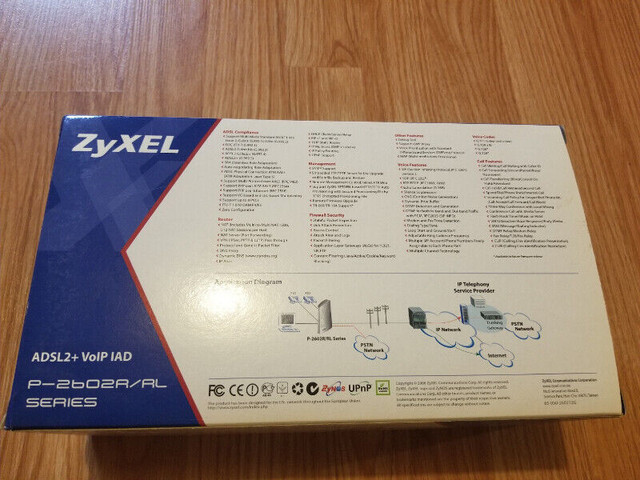Zyxel ADSL2 modem + VoIP adapter dans Réseaux  à Longueuil/Rive Sud - Image 2