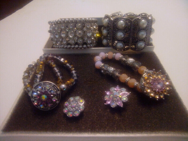 Jewellery Snap on, Snap off rhinestone bracelets & more! in Jewellery & Watches in Edmonton