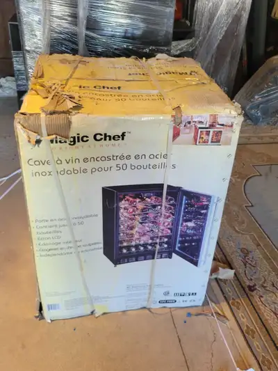 New magic chef 50 bottle stainless steel built in wine cooler , View more