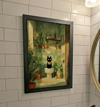 12 x 18 inches - Wall art - The cutest bathroom upgrade, View more