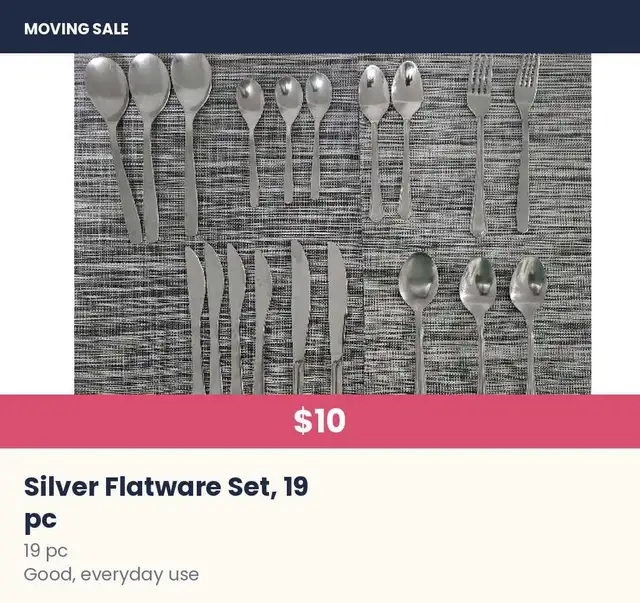19-Piece Stainless Steel Flatware Set in Kitchen & Dining Wares in City of Toronto - Image 2