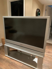 56" Samsung DLP Television + Stand w/ glass shelf