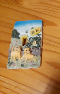 "GOLDEN RETRIEVER PUPPIES" Toggle Light Switch Plate