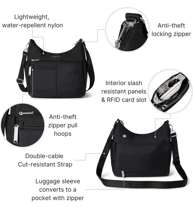 New Baggallini Anti-theft Free Time Crossbody Bag Purse in Women's - Bags & Wallets in Oshawa / Durham Region - Image 5