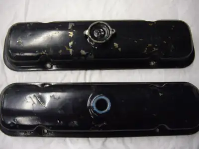 original baffled valve covers for a 1973-81 Pontiac 350/400/455. parts number 490027. they are in ve...