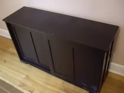 Dark solid wood buffet cabinet, View more