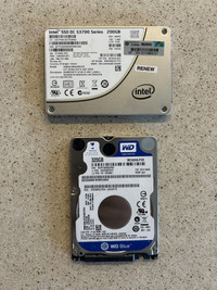 Intel SSd DC S3700 Series 200gb 2.5” & WD 320GB 5400 rpm