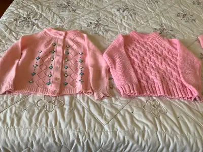 2 Vintage Girls Knit Sweaters Size 5, View more
