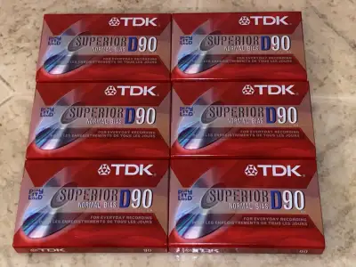 TDK - D90 Superior Normal Bias 90 Min Audio Cassette Tapes - New, View more
