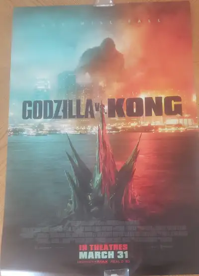 Original Godzilla vs, Kong Movie Poster Double sided, View more