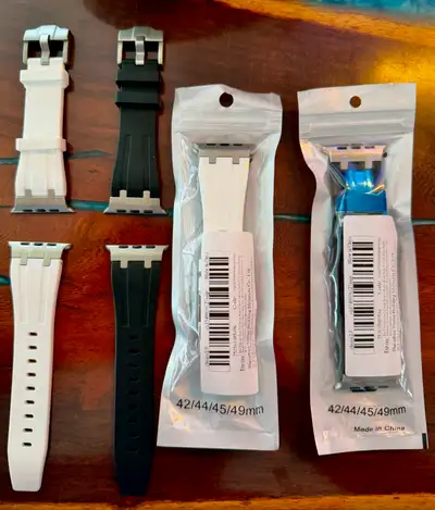4 Bracelets Apple Watch Sport Band 45mm – Noir & Blanc, View more