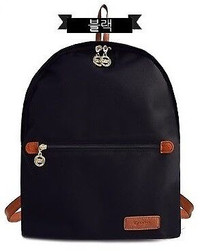 Brand new Made in Korea black oxford canvas backpack