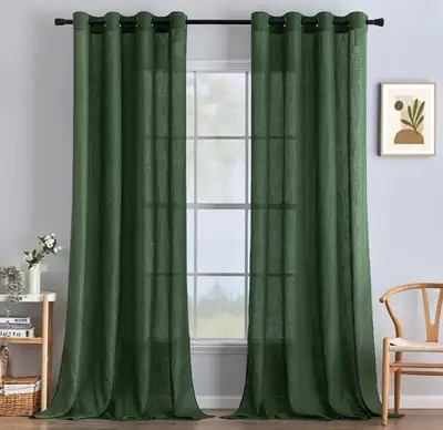 Brand New Condition in Package Colour is Hunter Green 2 Panels per package for $40 Material: Linen B...