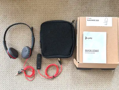 Poly Blackwire 3225 noise cancelling headset, View more