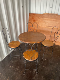 Vintage Ice cream parlour Table and Chairs