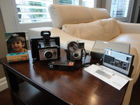 Vintage Camera Polaroid Square Shooter, Kodak Brownie &Flashcube