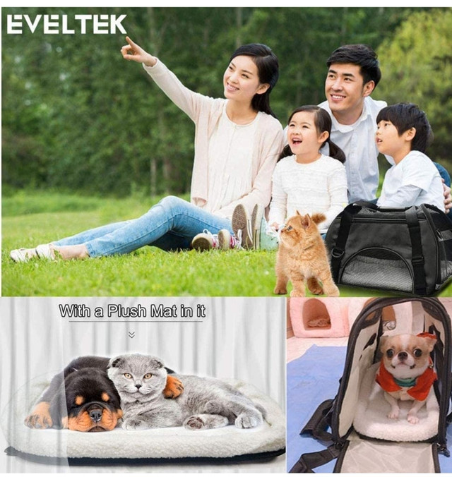 EVELTEK Soft Side Pet Carrier Travel Bag in Accessories in Edmonton - Image 4