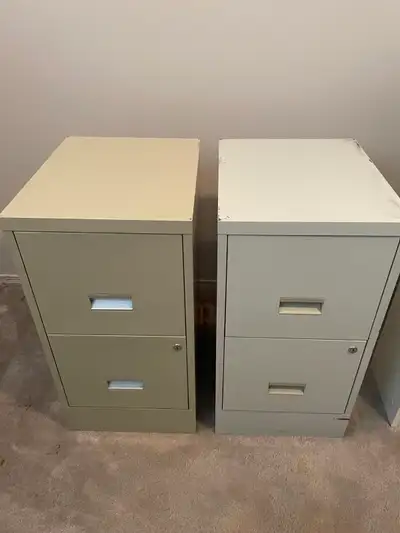 Filing Cabinets - Two drawer with keys - Steel, View more